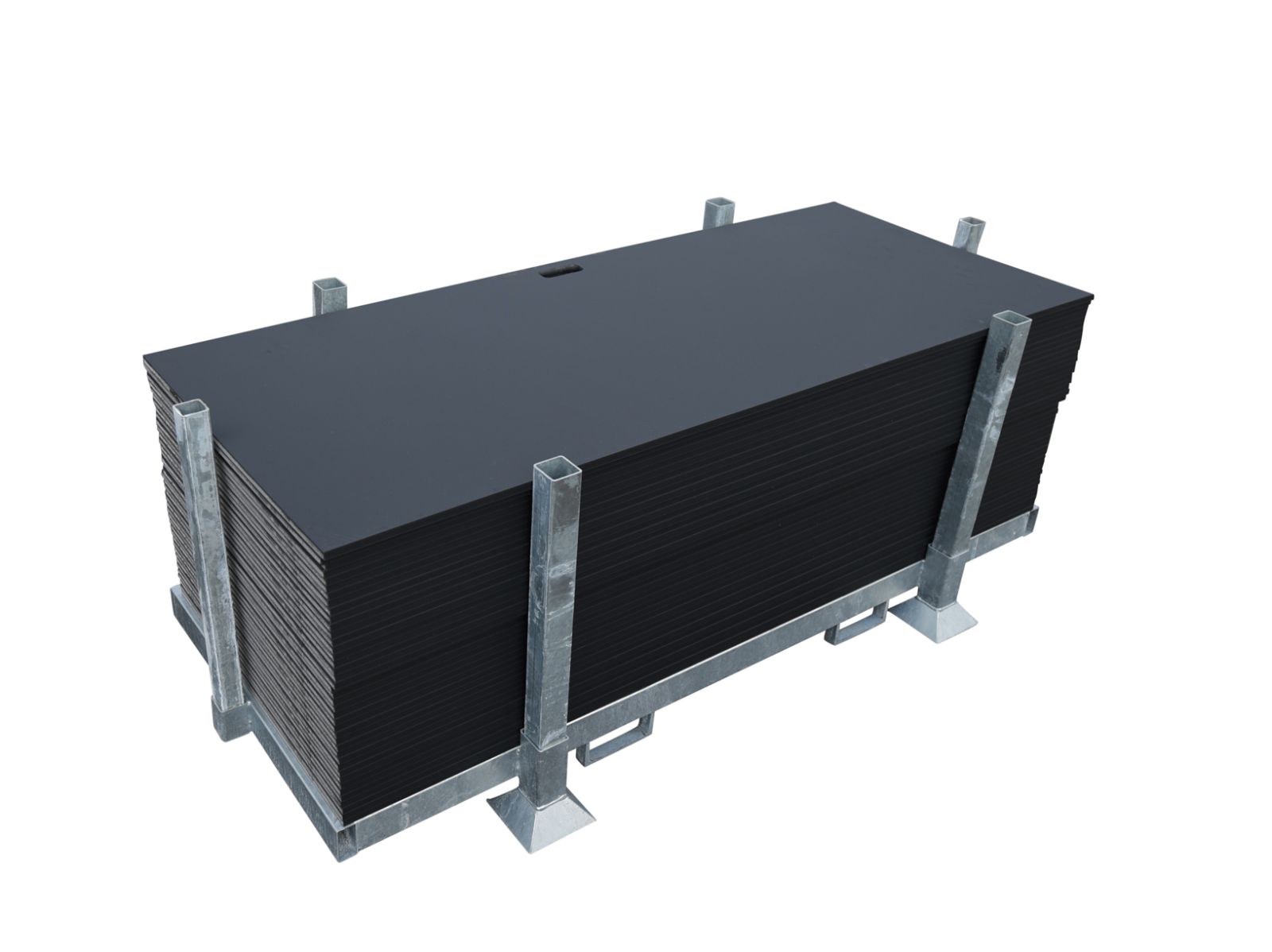 Storage box filled with ground protection mats | 200x80x1.5cm | HD